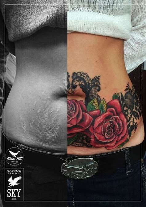 women's lower stomach tattoos|female stomach cover up tattoos.